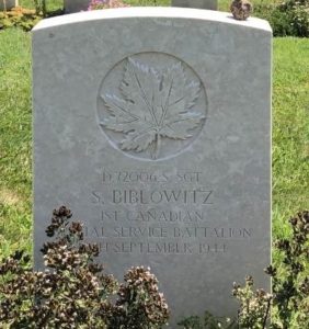 S Biblowitz headstone in France